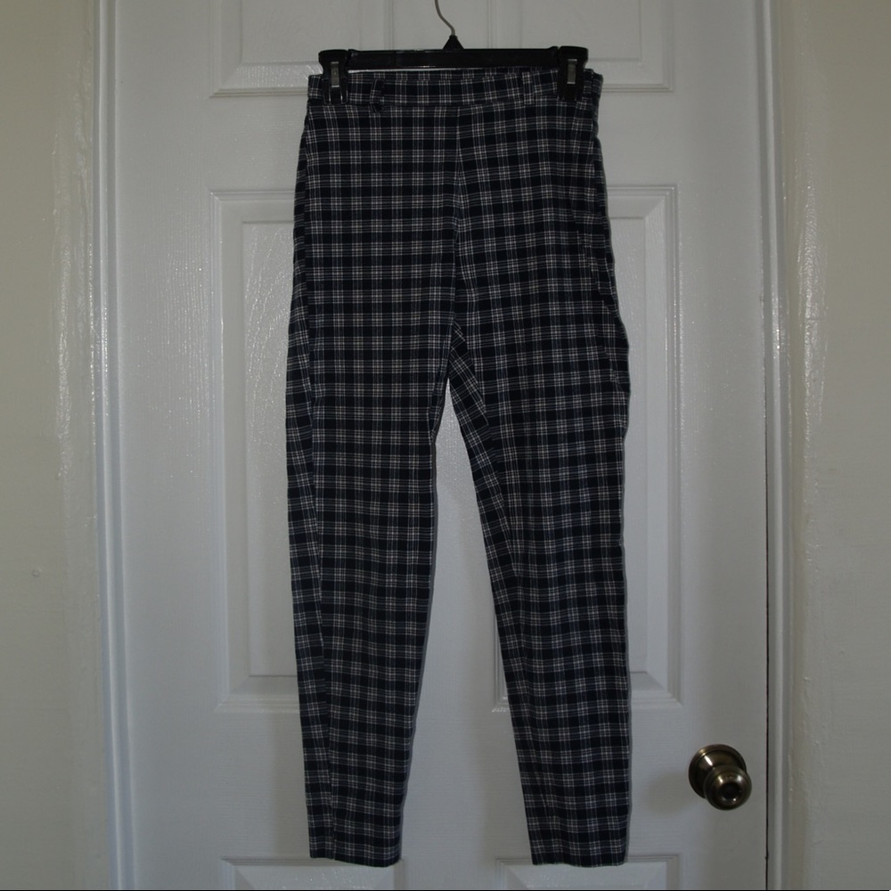 John Galt Black Plaid Pants